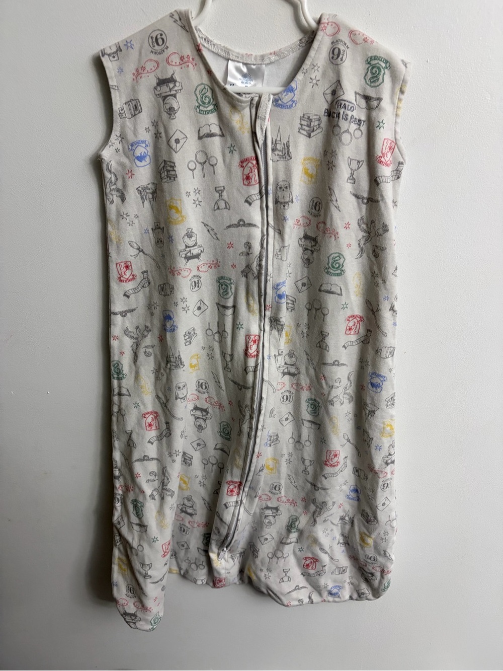 Neutral Harry Potter Print Kids Sleeveless Sleep Sack 12-18 months